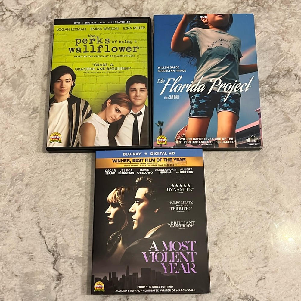 The Perks of Being a Wallflower, The Florida Project, The Most Violent Year